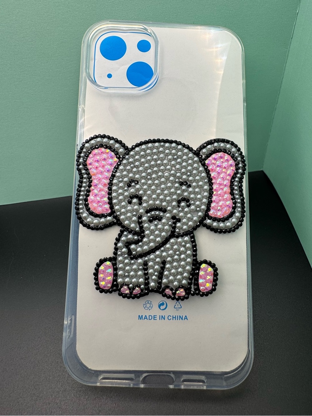 Elephant Rhinestone iPhone 15 Plus Case